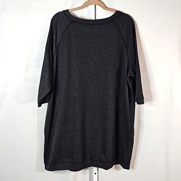 Ellos Black T-shirt Dress With Zippers Size 1X - Picture 8 of 8